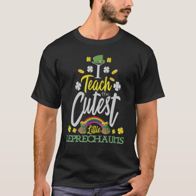 Camiseta Ensino O Mais Bastante Bordado S De Leprechauns (Frente)