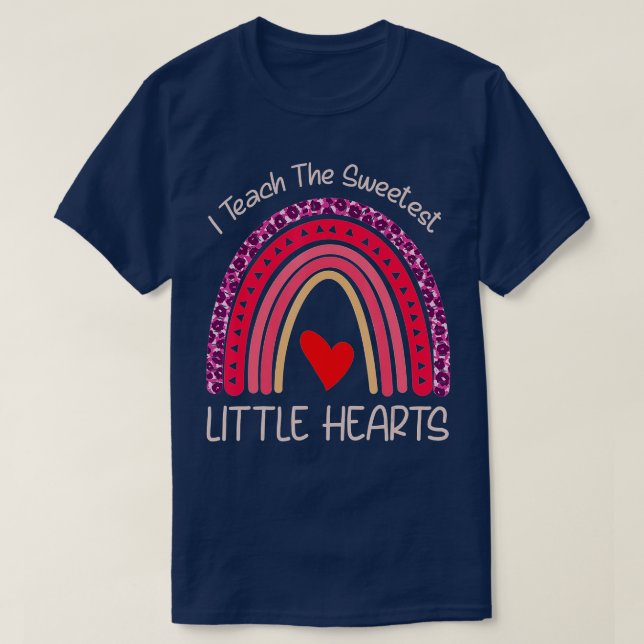 Camiseta Ensino O Mais Doce Professor De Arco Arco-Íris Val (Frente do Design)