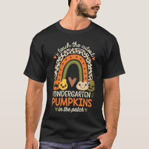 Camiseta Ensino o mais fofo jardim de infância de Pumpkins