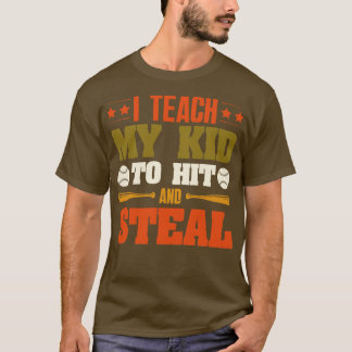 Camiseta Ensino O Meu Filho A Atingir E Roubar Baseball