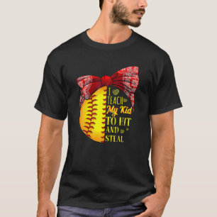 Camiseta Ensino O Meu Filho A Atingir E Roubar Baseball Sof