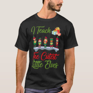 Camiseta Ensino O Natal Do Professor De Elfos Mais Bonitos