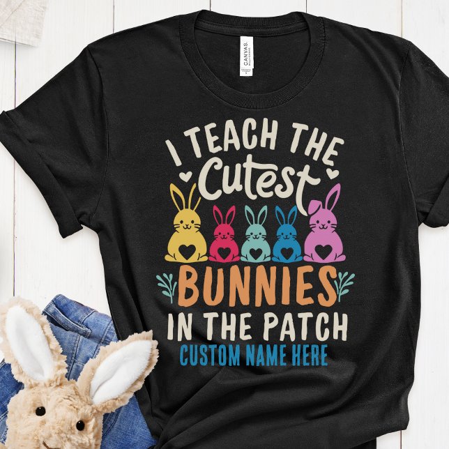 Camiseta Ensino Os Bunnies Mais Bastantes Personalizados (Criador carregado)
