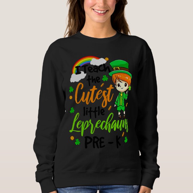 Camiseta Ensino Os Maiores Leprechauns Na Pré K Rua Patrick (Frente)