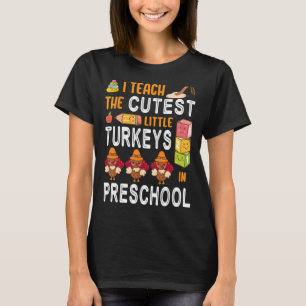 Camiseta Ensino Os Mais Bastantes Perus No Chá Da Pré-Escol