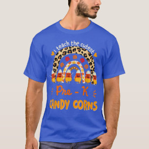 Camiseta Ensino os melhores doces de cornos pré-K Professor