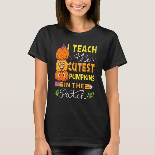 Camiseta Ensino Os Pumpkins Mais Bonitos Na Rua De Humor (Frente)