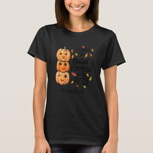 Camiseta Ensino Os Pumpkins Mais Bonitos No Dia Do Patch (Frente)