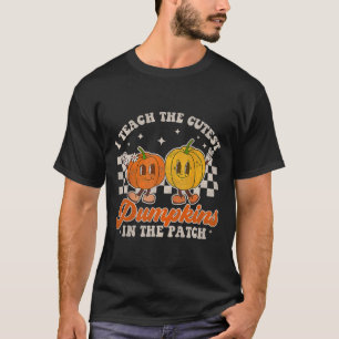 Camiseta Ensino Os Pumpkins Mais Bonitos No Patch Retro Tea