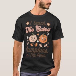 Camiseta Ensino Os Pumpkins Mais Bonitos No Patch Retro Tea