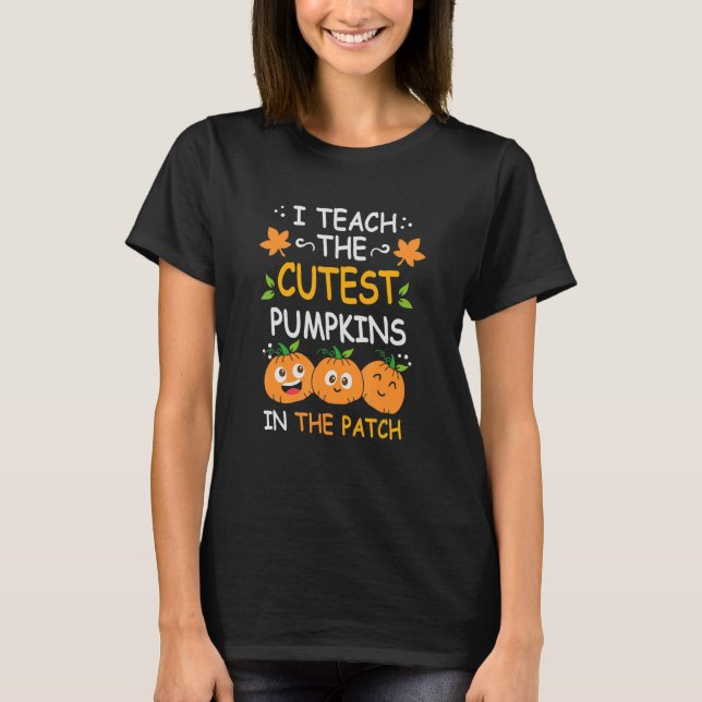 Camiseta Ensino Os Pumpkins Mais Bonitos No Professor De Pa (Frente)