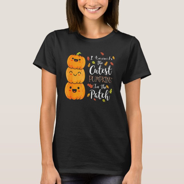 Camiseta Ensino Os Pumpkins Mais Cons No Chá De Patch (Frente)