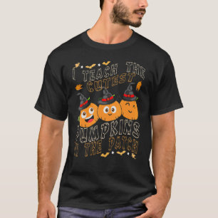Camiseta Ensino os Pumpkins mais fofos no Patch Halloween