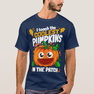 Camiseta Ensino Os Pumpkins Mais Frescos No Hallowee Da Pat
