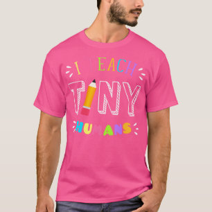 Camiseta Ensino Pequeno Professor Humano Jardim de Infância