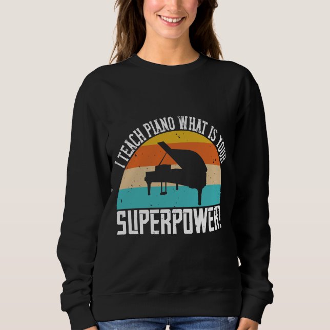 Camiseta Ensino Piano O Que É O Seu Superpoder 2 (Frente)
