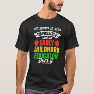 Camiseta Ensino pré-escolar Professora Ensino