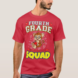 Camiseta Ensino primário engraçado no quarto ano do quadrad