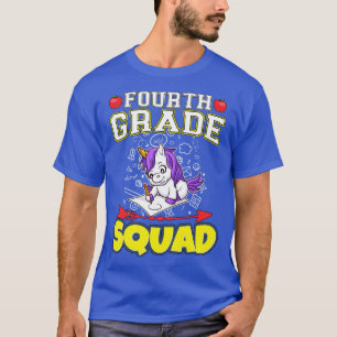 Camiseta Ensino primário engraçado no quarto ano do quadrad