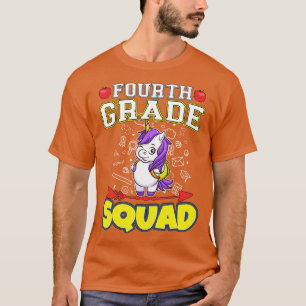 Camiseta Ensino primário engraçado no quarto ano do quadrad