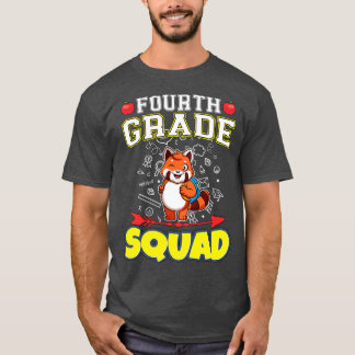 Camiseta Ensino primário engraçado no quarto ano do quadrad