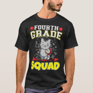 Camiseta Ensino primário engraçado no quarto ano do quadrad