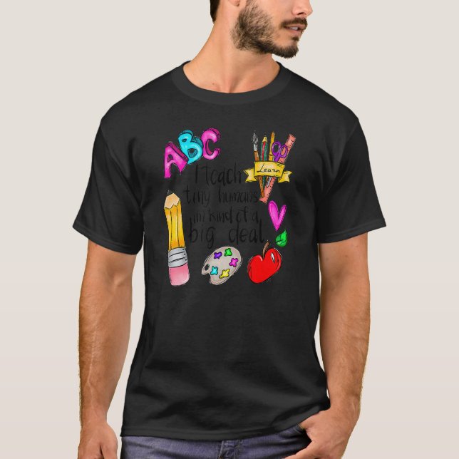 Camiseta Ensino Professores De Vida De Pequenos Humanos (Frente)