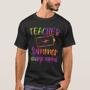 Camiseta Ensino Recarga de Verão Necessária Corante de Temp