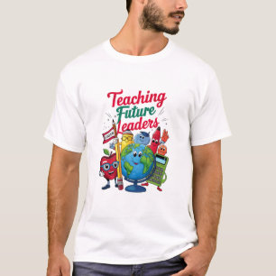 Camiseta Ensino Retro Líderes Futuros Professor Escola 