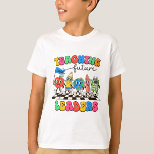 Camiseta Ensino Retro Líderes Futuros Professor Groovy de V