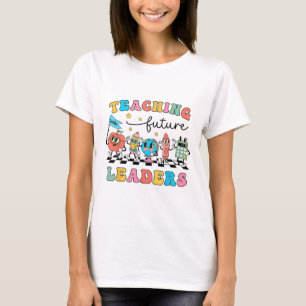 Camiseta Ensino Retro Líderes Futuros Professor Groovy de V