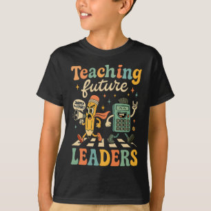 Camiseta Ensino Retro Líderes Futuros Professor Volta às Au