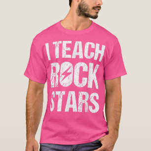 Camiseta Ensino Rockstars A Mostrar Engraçado Professor De