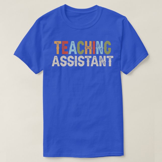 Camiseta Ensino Trabalho Assistente Ocupação Engraçada Aniv (Frente do Design)