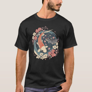 Camiseta Enso círculo Koi Fish Pond