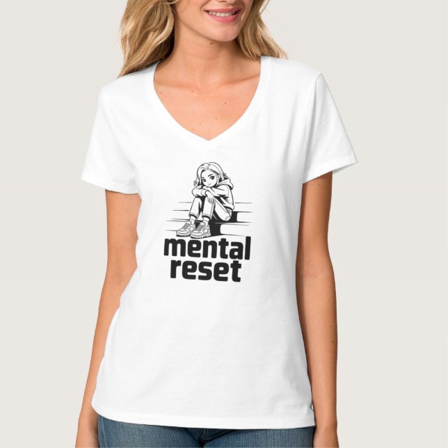 Camiseta ental Reset – Silent Reflection Edition (Frente)