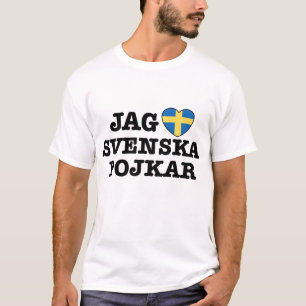 Camiseta Entalhe Svenska Pojkar