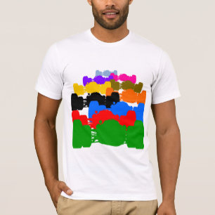 Camiseta Entalhes psicadélicos múltiplos do carro de