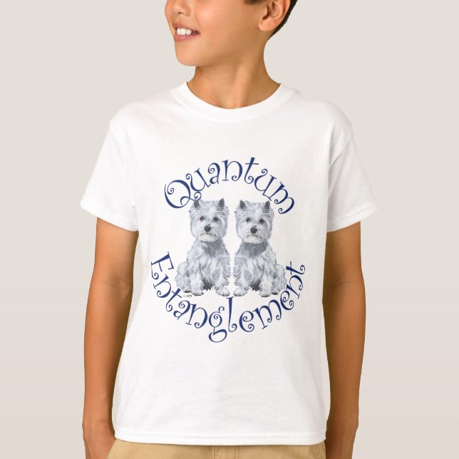 Camiseta Entangência Quântica do Westies (Frente)