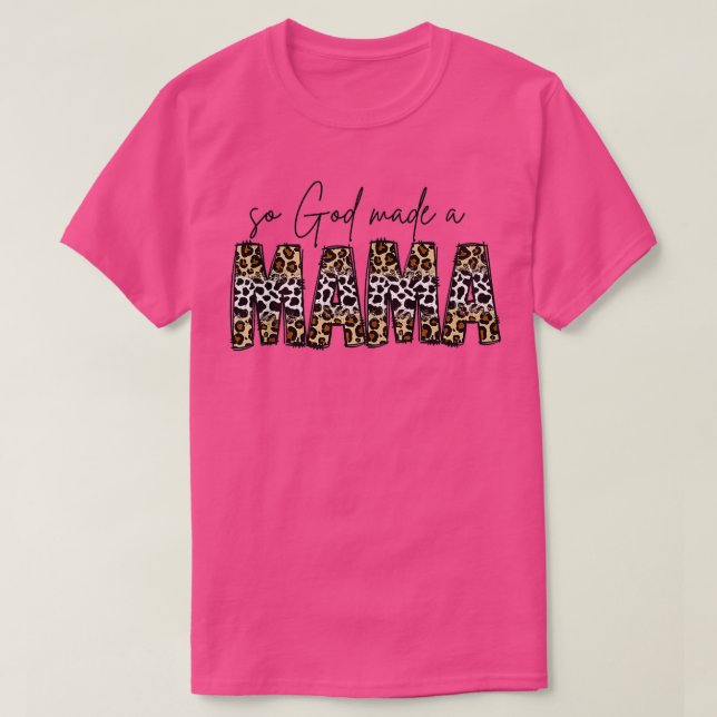 Camiseta Então Deus Fez Um Tanque De Mama Boho Mama Leopard (Frente do Design)