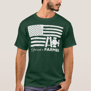 Camiseta Então Deus Fez Um Trator De Bandeira Americano Far