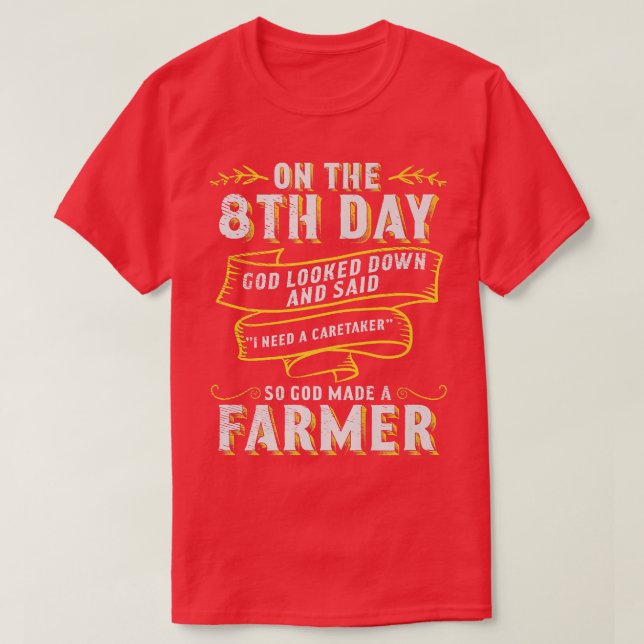 Camiseta Então Deus Fez uma Agricultura Agrícola (Frente do Design)