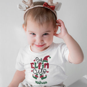 Camiseta Então Elfin Cute Personed Name Elf Christmas