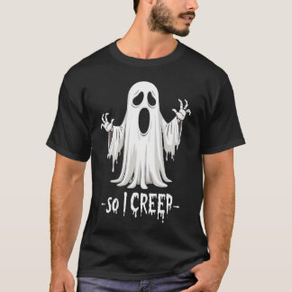 Camiseta Então Eu Choro Halloween Boo Ghost Engraçado Creep