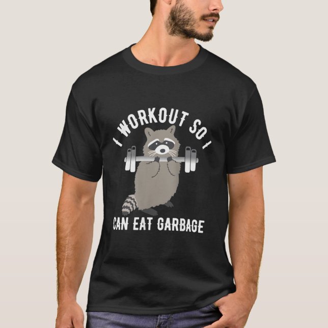 Camiseta Então Eu Posso Comer Lixo Raccoon Lixo Panda Worko (Frente)