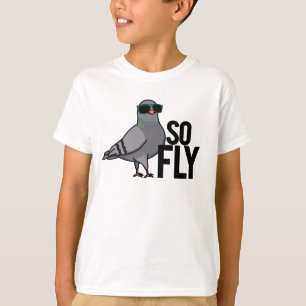 Camiseta Então, Fly Cute Pigeon Pun Legal