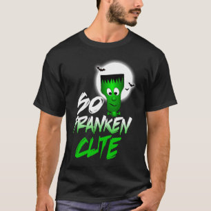 Camiseta Então Franken Cute Halloween Falou Monstro