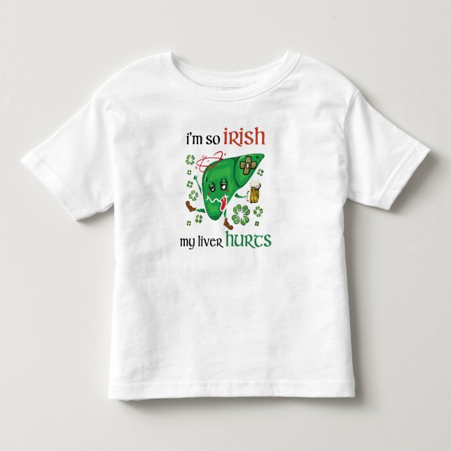 Camiseta Então irlandês meu fígado dói (Frente)