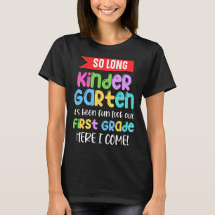 Camiseta Então, Jardim de Infância Longo Aqui Eu Venho 1 Ga