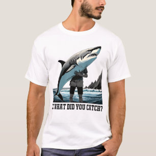Camiseta Então, O Que Pegou? Camisa-T de pesca